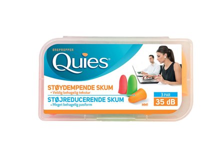 Quies Skum Ørepropper 3 par, Tøj & Bolig, Rejsetilbehør, Ørepropper