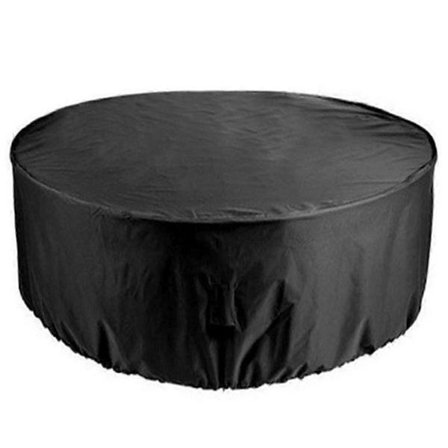 130*71cm rundt havemøbelbetræk, vandtæt betræk til borde og stole, sort vandtæt dug, 210D Oxford-klud