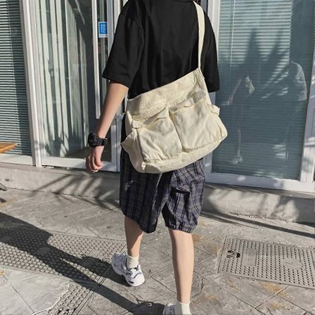 Unisex Klassisk Messenger Taske Vandtæt Materiale & Iøjnefaldende Design Taske