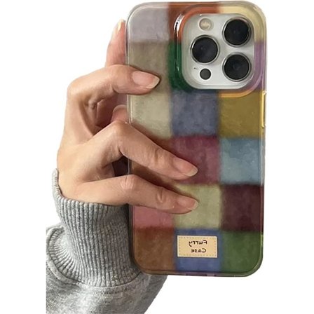 Trendy Æstetisk Sød Farverig iPhone 15 Cover Slankt Beskyttende Cover