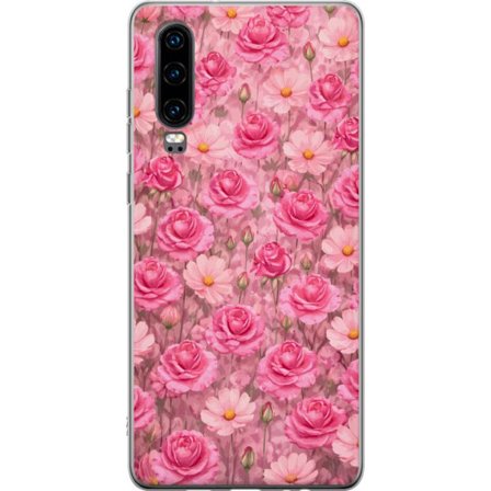 Kompatibelt Mobildeksel til Huawei P30 Petal Reverie Blush Rose
