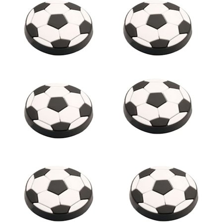 (Fotball) Pakke med 6 myke gummiknapper i tegneserieform for K