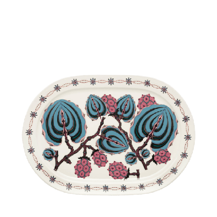 Iittala Taika Serveringsfat 41Cm Oval Sato Serveringstillbehör Flerfärgad 41 CM