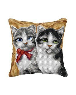 Stickpackung Kissen Katzen