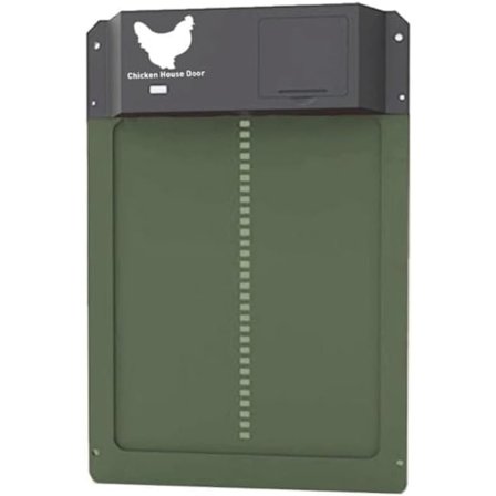 ChickenGuard Premium Automatisk Hønsedør, Automatisk Dør til Hønsehus, Automatisk Kyllingedør, Hønsehus, Hønsehus (Grøn)