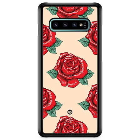 Bjornberry Skal Samsung Galaxy S10 - Rosor Mönster
