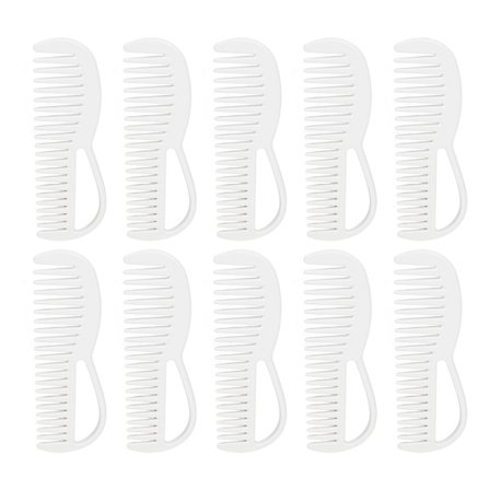 10 stk Bredtandskam Afrundet Tand Multifunktionskam Til Tykt Krøllet Langt Hår Parykker