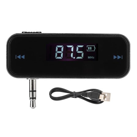 Universell 3,5 mm trådløs mini automatisk FM-sendersett musikk FM USB for mobiltelefon