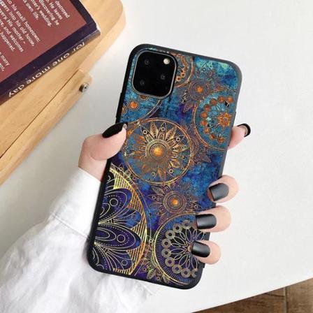 Iphone 12, 12 Pro & 12 Pro Max Skal Orientaliskt Blått Mönster Blue One Size