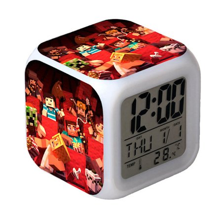 Robotvekkerklokke i rustfritt stål uten tikking - Vekkerklokke med