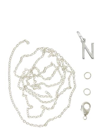 Letter N Sp With O-Ring, Chain And Clasp Toys Creativity Drawing & Crafts Craft Jewellery & Accessories Silver Me & My Box