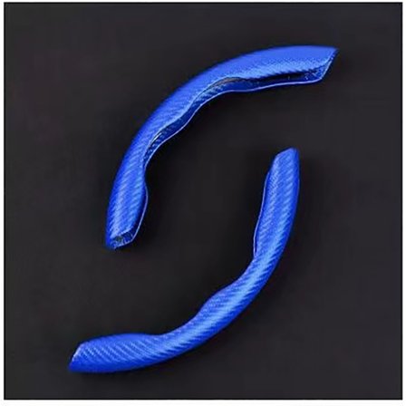 (Blå kolfiber) Universal halkskydd ratt booster skyddande hylsa skydd Modifierade tillbehör dekoration för Tesla Model 3 Y S X