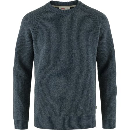 Fjällräven Övik Rib Genser XL - male - Navy/Blå - Gensers & knitwear