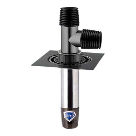 Tvättmaskin Avloppsslang Anslutning Tvättmaskin Golvbrunn Adapter Anti-Överflöde Deodorant Fog Tålig silver[D]