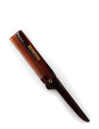 1541 of London Pocket Size Fine Tooth Folding Comb - Brown - ONE SIZE