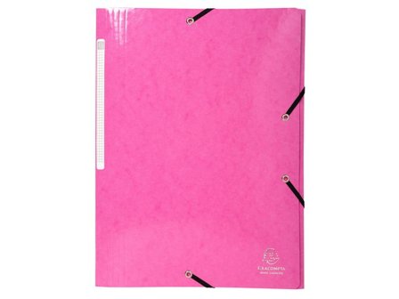 Exacompta Gummibandsmapp Iderama A4 Rosa - Lyreco - Kontorsmaterial - Mappar och plastfickor - Gummibandsmappar 3-klaff - Kartong