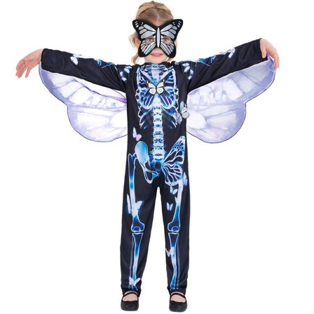 Sommerfugl Skeletkostume Børn
