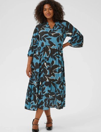 Kaffe Curve Kckerry Ami Dress - Blue - 50