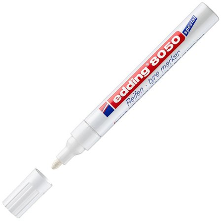 Edding 8050 Stylo de marquage des pneus Blanc
