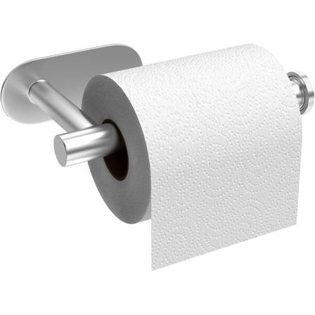 Selvklebende Toalettpapirholder, Rustfritt Stål Toalettpapirholder, Veggmontert Rullpapirholder (ingen boring, Sølv) (FMY)
