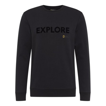 National Geographic Men's Crew Neck Sweat Men long-sleeved sweaters Black S