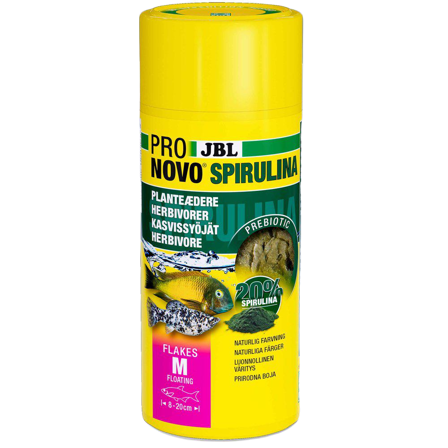JBL - Pronovo Spirulina Flakes M 250 ml - Akvaristikk - Fiskefôr & fiskemat - Flakfôr - ZOO.no