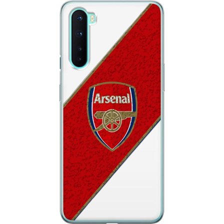 Kompatibelt Mobilskal till OnePlus OnePlus Nord Moschino Toy teddybjörn med enkel tecknad design, brun björn med vit tröja och tydlig logotyp på s