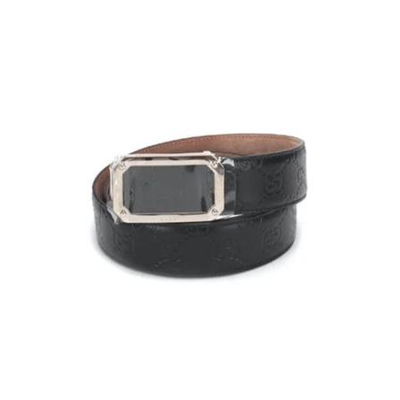 Gucci Vintage Pre-ownedLæderbaelter Sort, unisex Vintage Accessories, Størrelse: ONE Size