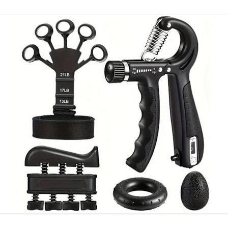 Håndtrener, 5-pakning, Stressball og underarms treningsring for muskelbygging og skadegjenoppretting