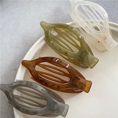 Lange Hårklemmer Hårklemmer Kvinders Krystal Plastik Buede Side Sl