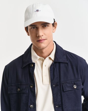 GANT Herren Cap aus Baumwolltwill (ONE SIZE) Weiß
