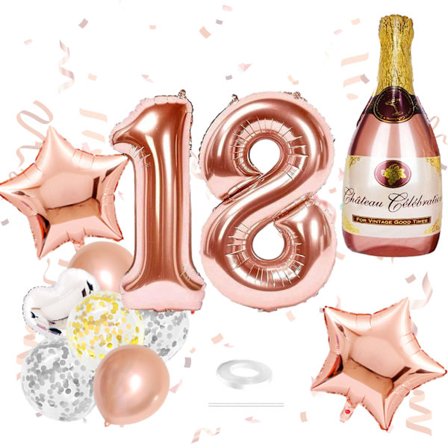 Tyhjiö 18-vuotisjuhlan koristelu alumiinifolioilmapallosetti