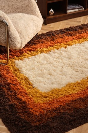 Jotex - Ullteppe Bomull/Ull Brun/oransje/naturvit ORION - Kjøp Ulltepper hos Jotex