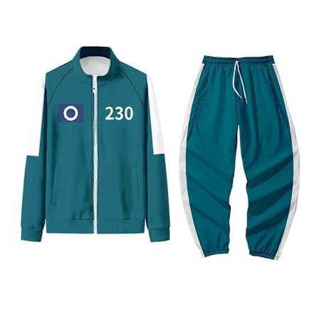 Squid Game-kostyme, Squid Game-sportsklær, koreansk folkespill-kostymesett for fans, cosplay og temaarrangementer, 456 voksen Squid Game-kostyme - 