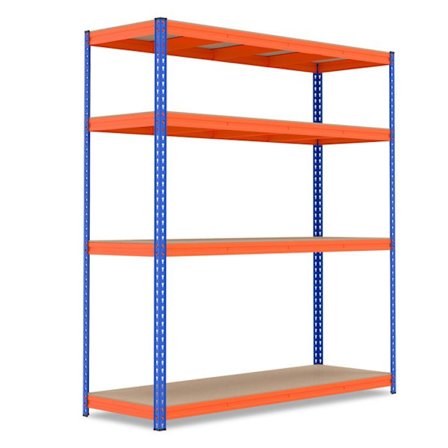 Möbel Hylla 181 cm med 4 Nivåer COSTWAY, Justerbar Hylla, Belastning 2400 KG, Förvaringsorganisation för Hem Garage Källare