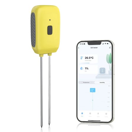 Jordtester Temperatur Fugtighedsmåler Potteplante Fugtighedsmåler Mobiltelefon App Kontrol