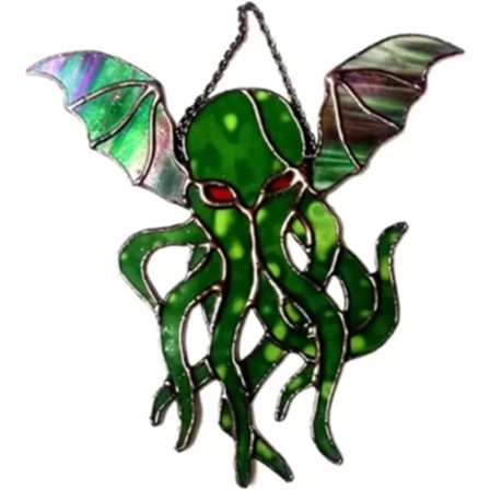 1 stk (Grøn) Farvet Solfanger, Fyldt med Charmerende Farverige Hængende