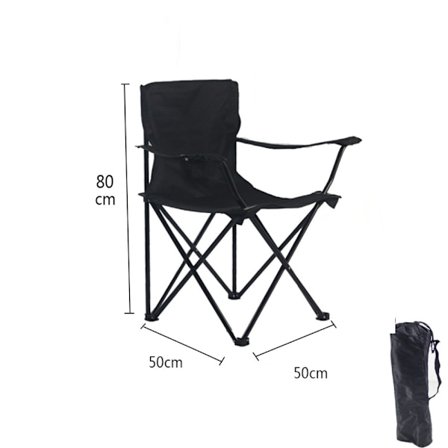 Sammenleggbare Campingstoler Utestol SORT