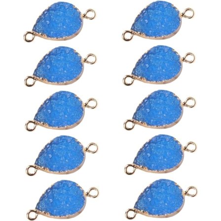 DIY Vedhæng Ædelsten Perler Naturlig Druzy Agat Vedhæng Dråbe Halskæde