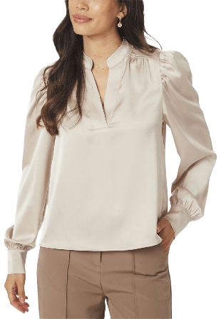 Neo Noir Rosslyn Heavy Sateen Blouse Blusar Dam Beige 36