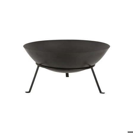 Rund metallbrasa på stativ 49,5 x 24,5 cm