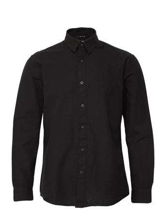 Slhregnew-Linen Shirt Ls Classic W Black Selected Homme