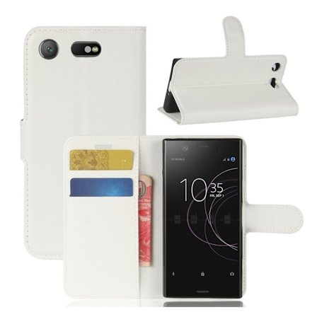 Sony Xperia XZ1 Compact etui har indbygget pung - Hvid