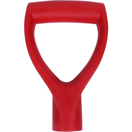 D-formatat spadehandtag, plastträdgårdsspadehandtag ersättningshandtag, 34 mm innerdiameter spade gaffel trädgårdsredskap röd