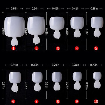 500 st Falska Konstgjorda Tånaglar Toppar Fransk Fot Toppar Till - Perfet