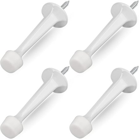 6-pakning med kraftige, solide og stive dørstoppere med myk gummipute, sinkstøpt dørstopper