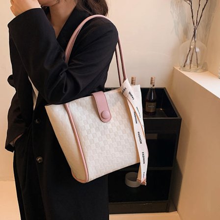 Plaid Håndtasker Skuldertaske PINK