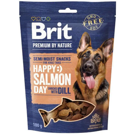 Brit Premium by Nature Puolikosteat makupalat lohi & tilli, 180 g