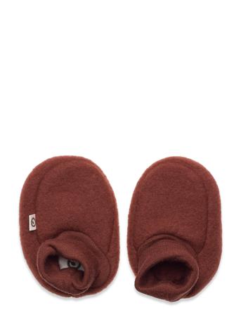 Woolly Fleece Booties Brown Müsli By Green Cotton