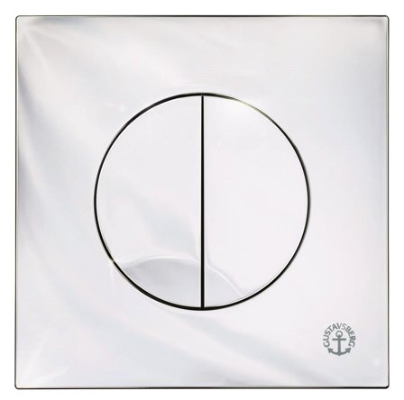Gustavsberg Triomont XS Spyleknapp dobbeltspyling Blank krom, Baderom
